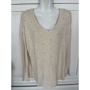 New Charter Club Intimates Pajama Top Sandstone Heather Med